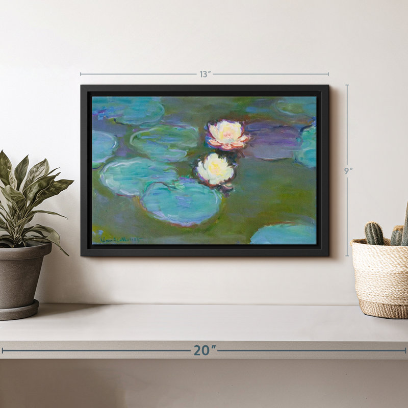 Nympheas 1897-1898, reproduction sur toile, H 9 po x l 13 po