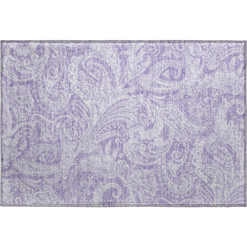 Tapis lavande lavable à la machine Premium, Rectangle 1 pi 8 po x 2 pi 6 po