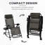Fauteuil inclinable extérieur gris pliable avec fauteuil inclinable Comfort Comfort