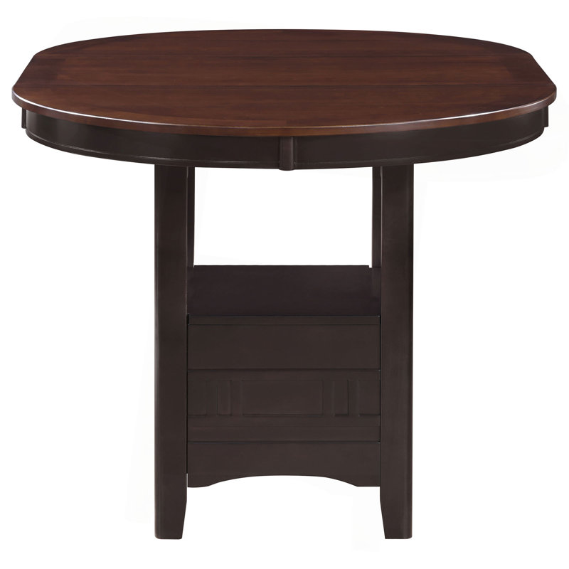 Hester Chestnut Extension Counter Dining Table, 36.25"H x 42"L x 42"W, Chestnut
