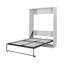 Grand lit escamotable semi-fermé et ouvert grand format, idéal pour la chambre d'amis, pour la chambre à coucher, la chambre d'amis, le bureau personnel, le blanc rustique