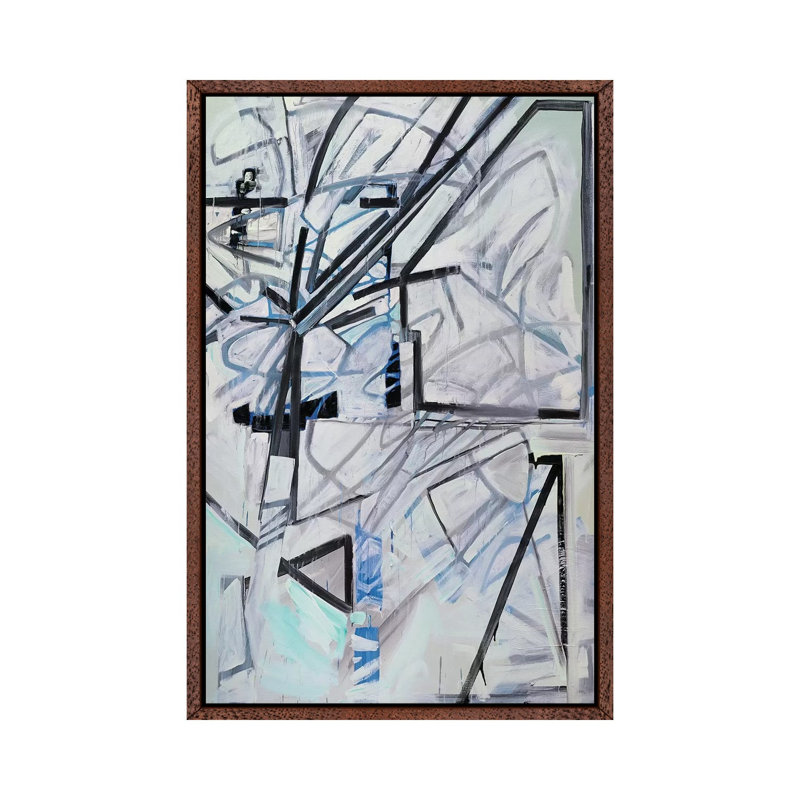 Winter Haiku by Pamela Staker - Painting on Canvas, 101.6 cm H x 66.04 cm W, Classic Brown Wood Framed