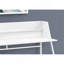 Bureau d'ordinateur, bureau personnel, ordinateur portable, tablettes de rangement, L 48 po, travail, stratifié blanc, métal blanc, contemporain, moderne-114208897