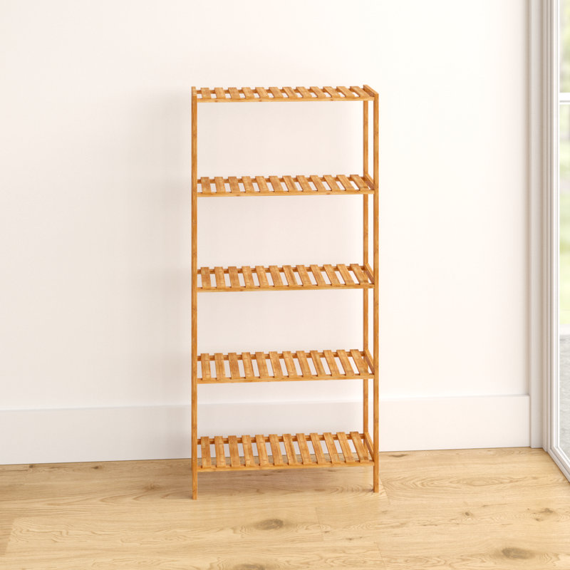 Solid Wood Freestanding Bathroom Shelves, Natural