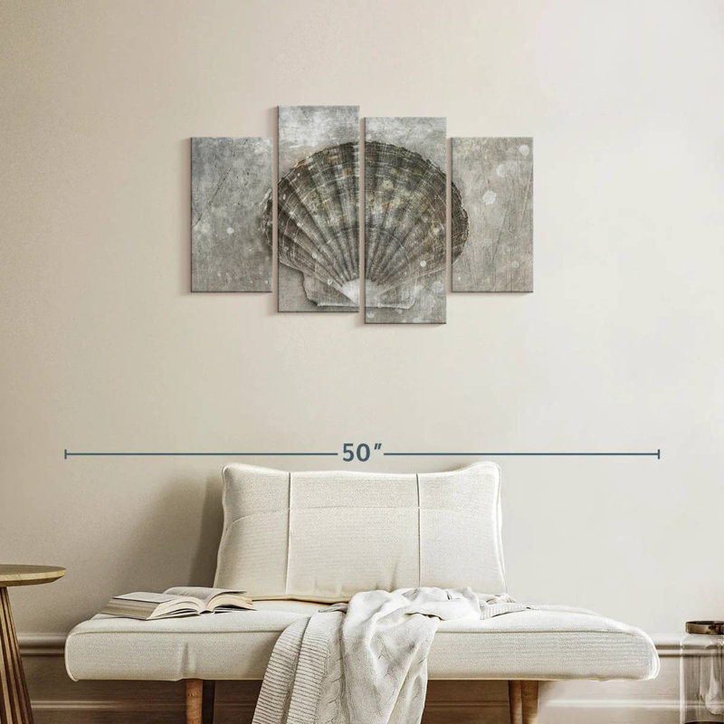 Aletra BW Scallop Seashell, 22'' H x 36'' W