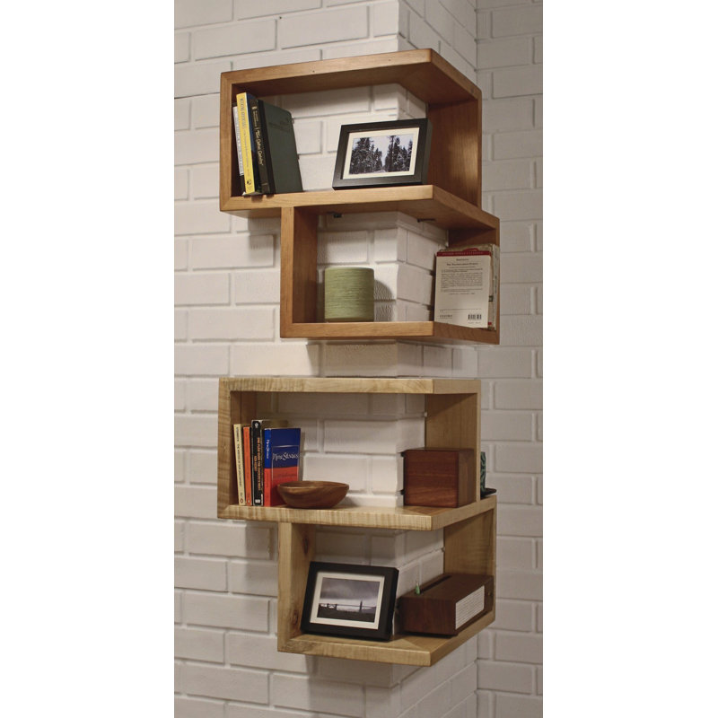 Franklin Solid Wood Floating Shelf, Cherry