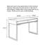 Petit bureau minimaliste en bois massif avec pieds en fer-110602180-110602178