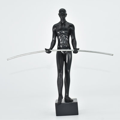 Adam & Friends Home Decor Tight-Rope Walker Black Base Sculpture | 1-Piece
