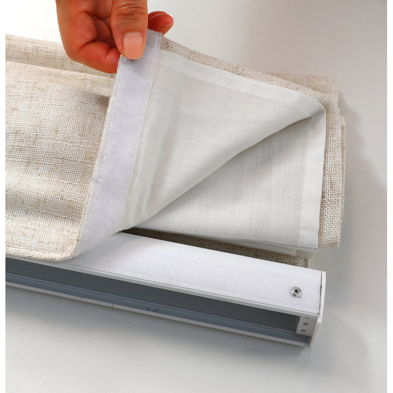Store romain tissé sans cordon Linen Bliss, Naturel, L 26 po x L 64 po