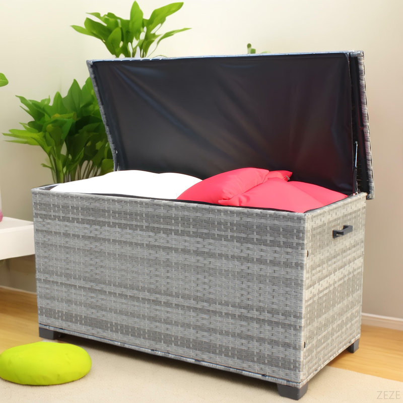 Wicker Patio Furniture Storage Box