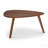 Triangular 2-Piece Walnut Wood Nesting Table
