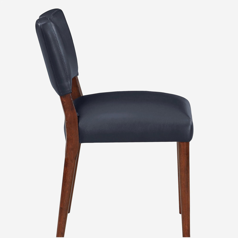 Ensemble de chaises en similicuir bleu Bryson MIndiaight - ensemble de 2 pièces