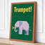 Elephant's Trumpet Geometric - Wrapped Canvas-513773640-513773643