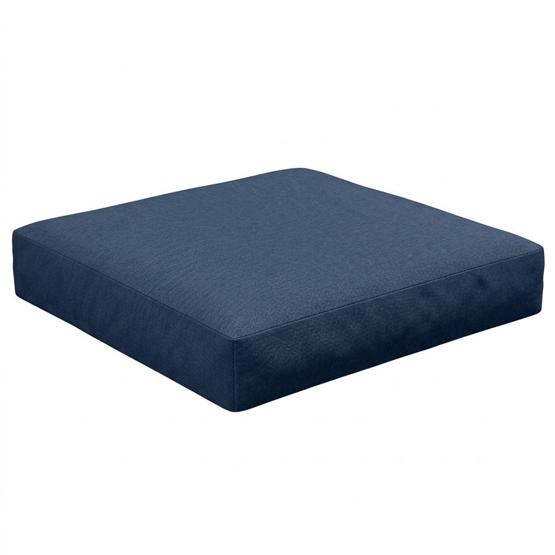 Sunbrella Outdoor Solid Knife Edge Deep Seating Cushion, Sunbrella - Spectrum Indigo, 22.5 in W x 22.5 in D x 5 in H