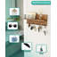 Porte-clés avec 7 crochets, organisateur de courrier en bois pour rangement multifonctionnel, support mural pour clés avec décoration de clôture pour l'entrée, le couloir, la chambre à coucher, le bureau