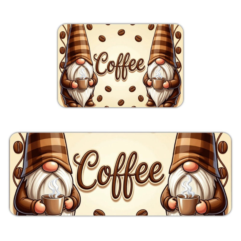 Ensemble de 2 tapis de flanelle en duo avec tasses