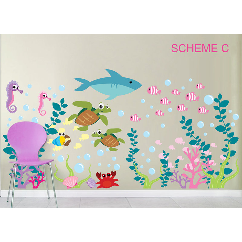 Décalcomanie murale Sous la mer et océanique, Schéma C