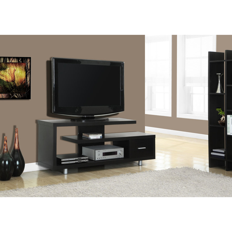 Meuble télé, console de 60 po, meuble multimédia, meuble de rangement, salon, chambre à coucher, stratifié, contemporain, moderne