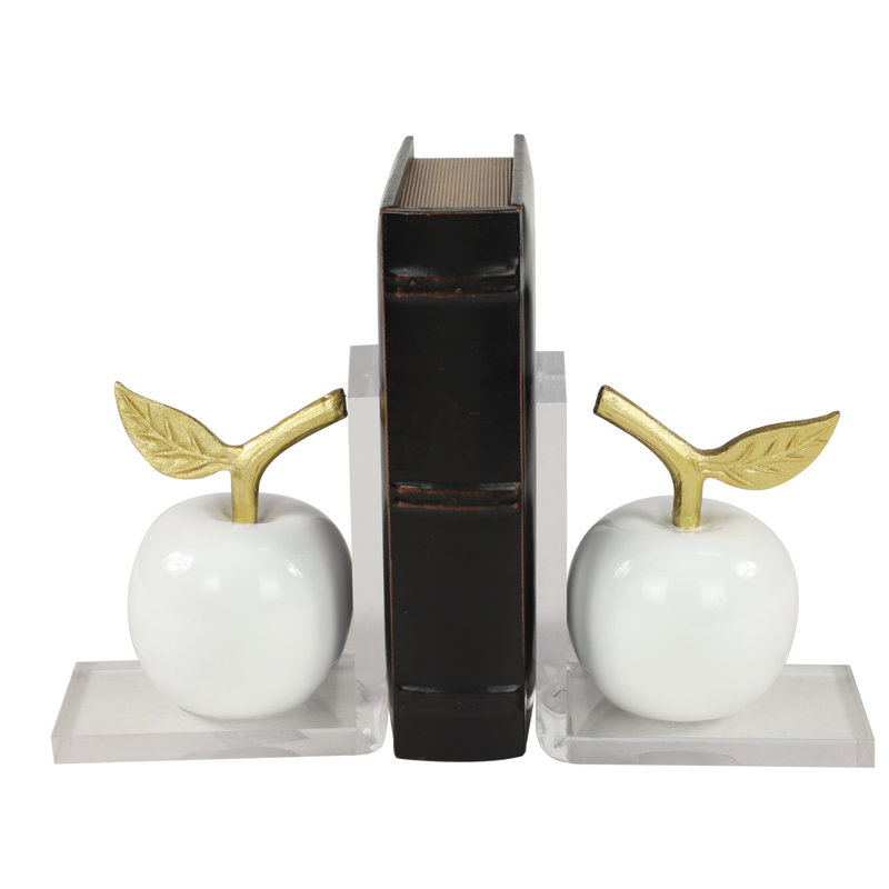 Serre-livres métallique pomme