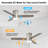 44"   Flush Mounted Led Ceiling Fan With Remote ,3 Reversible Plywood Blades-882260670