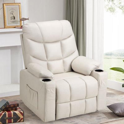 Fauteuil de massage chauffant en similicuir