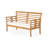 Leoul 58.75'' Wide Straight Acacia Loveseat with Cushions