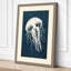 Drifting Jellyfish Coastal - Wrapped Canvas-1751920197-1751920319