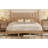 Queen Size Wood Platform Bed With Gourd Shaped Headboard,Retro Style Platform Bed With Wooden Slat Support,Natural