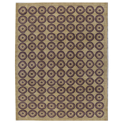 Hand-Knotted High-Quality Beige and Brown Area Rug