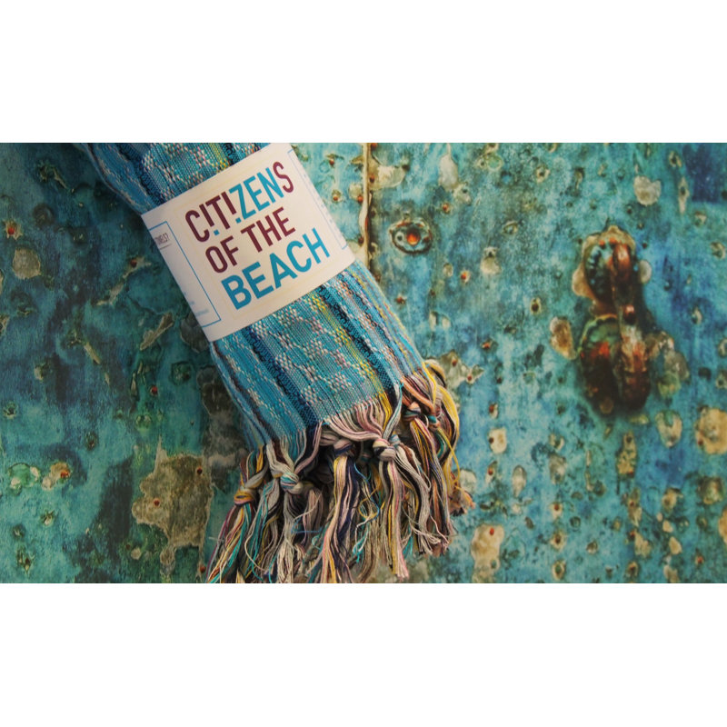 Luxullian Turkish Cotton Bohemian Bath Towel, Blue