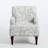 Glenetta Iliana Upholstered Rococo Light Gray Cotton Blend Armchair with Solid Wood Legs and Nailhead Trim-367130646