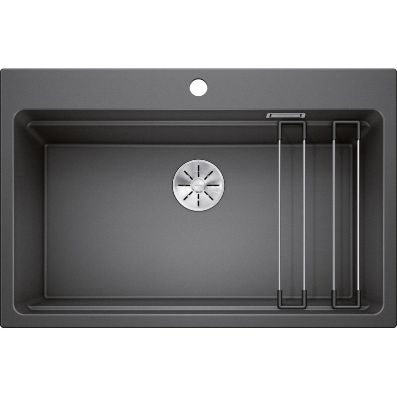 Etagon Single Bowl Inset Kitchen Sink, Anthracite