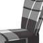 Chaise d'appoint décorative à motif tartan en velours noir et argent