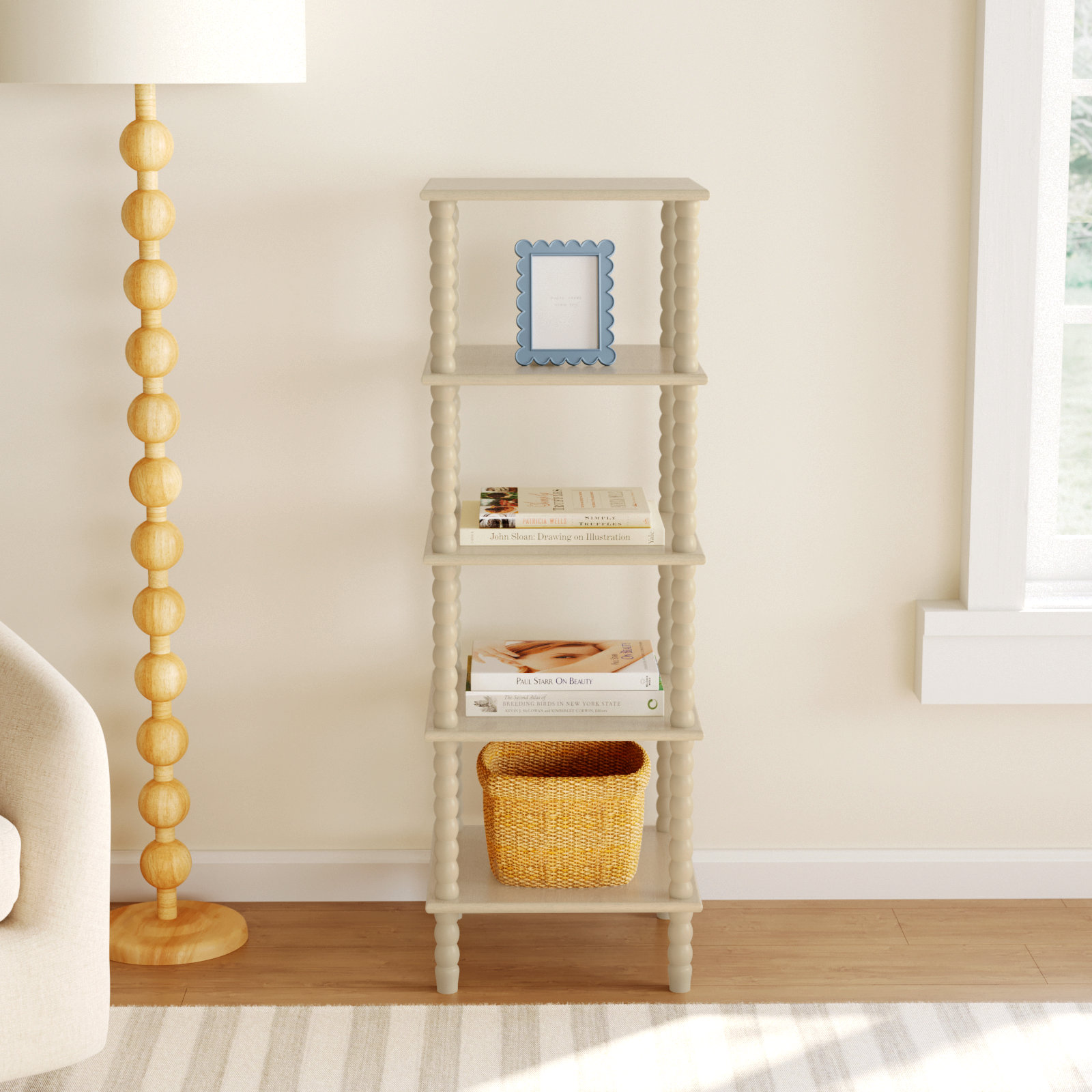 Netta 16" Bookcase, Sand