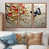 Toile avec cadre flottant brun