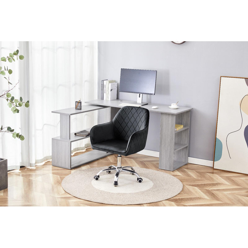 Sherena Piece Computer Desk Office Set, Black