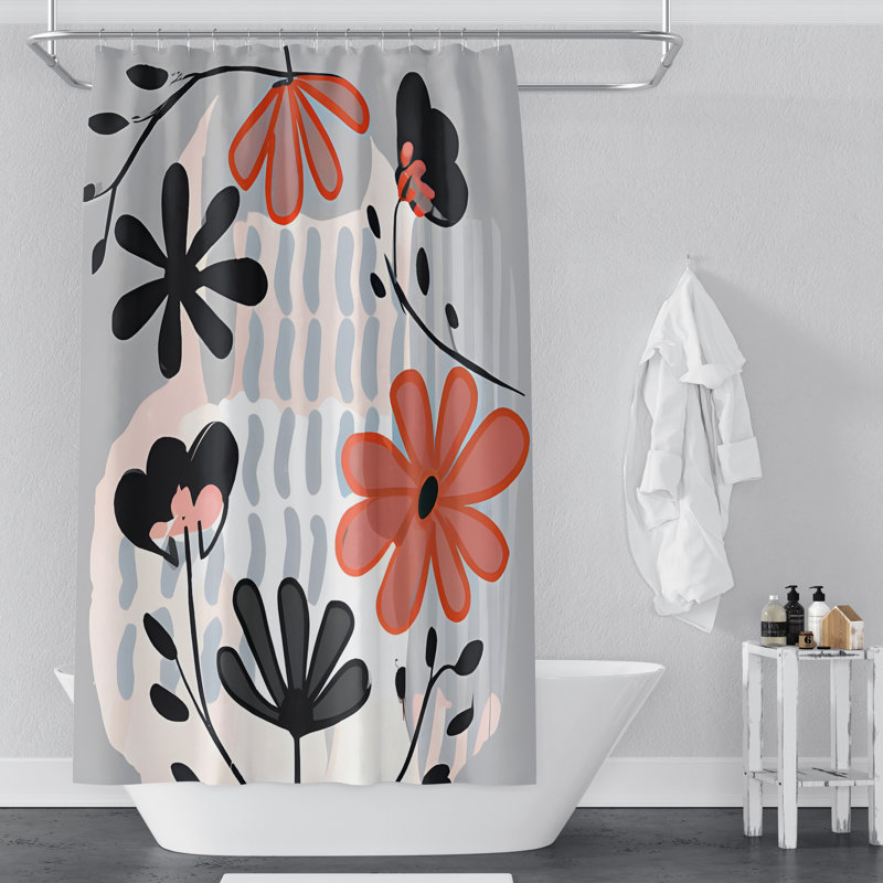 Rideau de douche Poisson, H 93 po x l 70 po