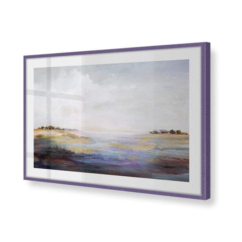 «Whispering Reverie», impression encadrée sur papier par Karen Hale, Iris mauve, H 13 po x l 17 po x P 1,375 po