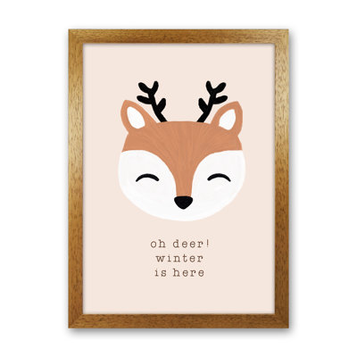 Oh Deer Winter Is Here By Orara - Print