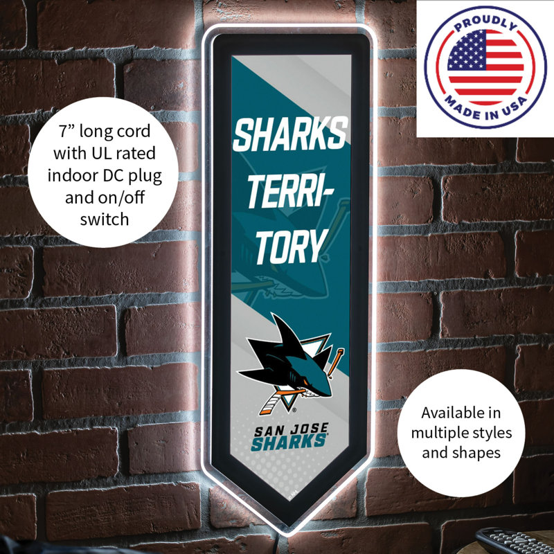 Enseigne murale NHL Team Pennant, San Jose Sharks