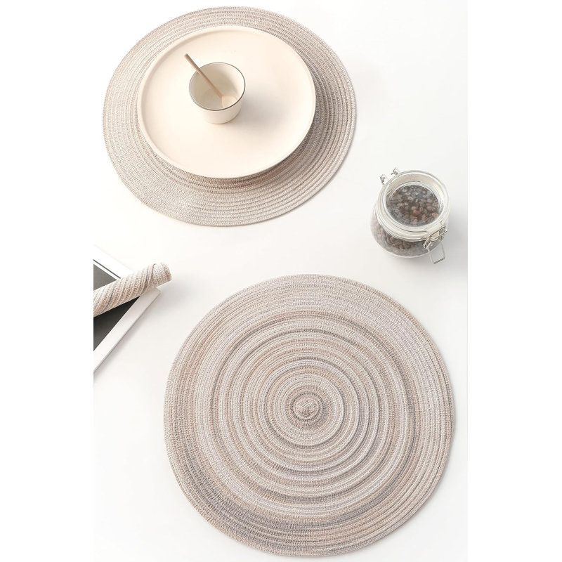 Ensemble de 6 napperons ronds tressés