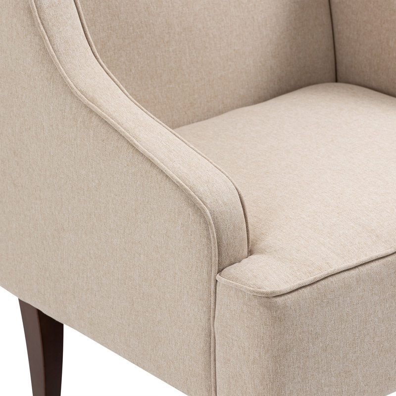 26'' Wide Linen Side Chair, White