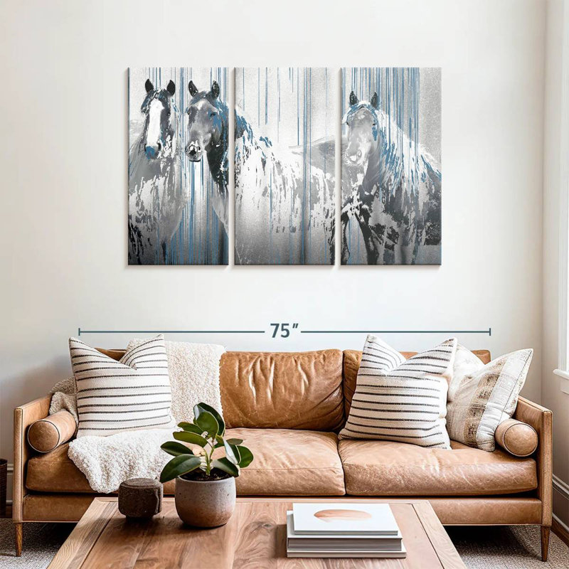 Three's Company Horse, 36" H x 57" W
