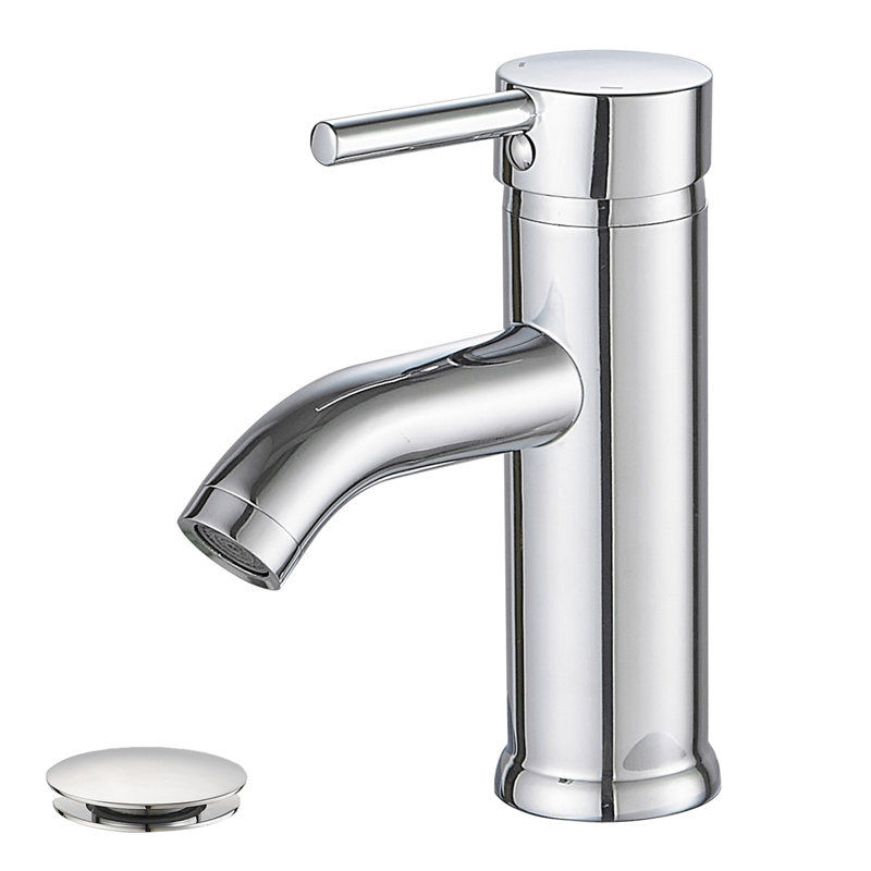 Single-handle Bathroom Faucet with Drain Assembly, Chrome