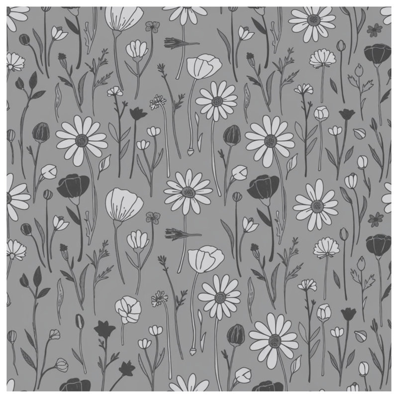 Coussins décoratifs monochromes à motif floral, 14 X 14 pouces