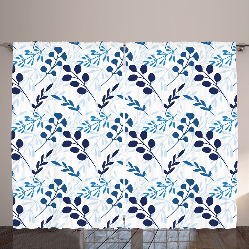 Polyester Semi Sheer Curtain Pair