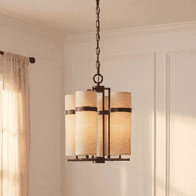Weston 4-Light Chandelier in Mediterranean Bronze by Dann Foley