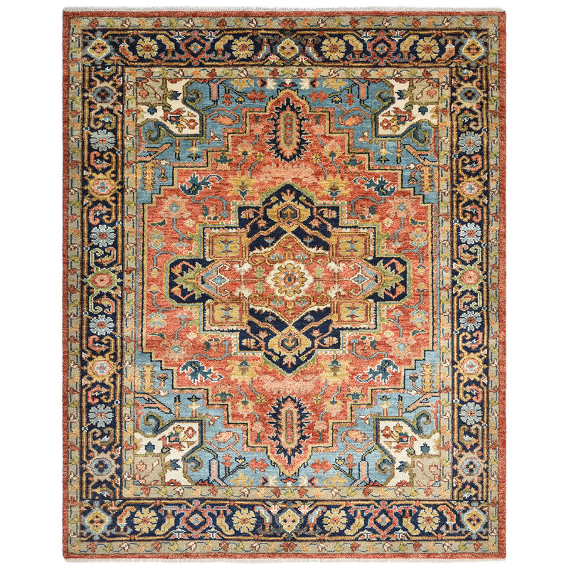 Miranda Hand Knotted Oriental Area Rug, Rectangle 5' x 8'