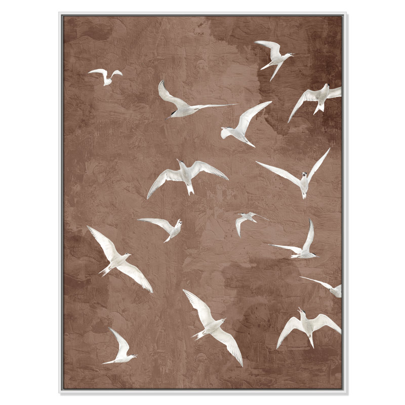 Flight Brown Print by Kimberly Allen, White Floater, 37.5'' W x 49.5'' H