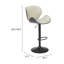 Tabouret de bar moderne avec dossier et chaise de bar à hauteur de comptoir rembourrée-2143236085